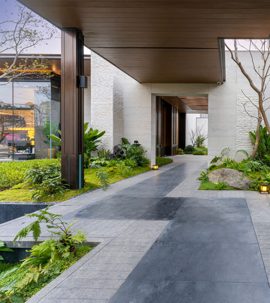 commercial exterior walkway